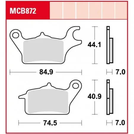 Reduceri Placute frana TRW MCB872   ORGANIC