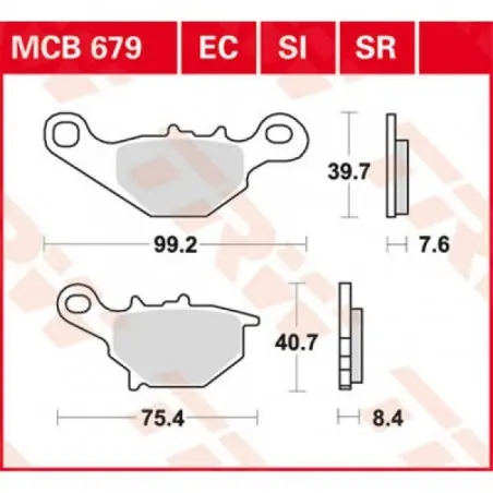 Placute frana TRW MCB679SI   SINTER OFFROAD Vezi acum
