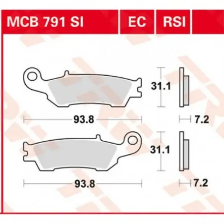 Bestseller Placute frana TRW MCB791RSI SINTER PERFORMANCE OFFROAD