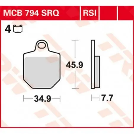 Super ofertă Placute frana TRW MCB794RSI SINTER PERFORMANCE OFFROAD