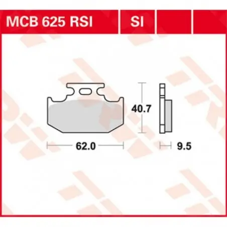 Calitate înaltă Placute frana TRW MCB625RSI SINTER PERFORMANCE OFFROAD