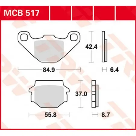 Placute frana TRW MCB517   ORGANIC Reduceri