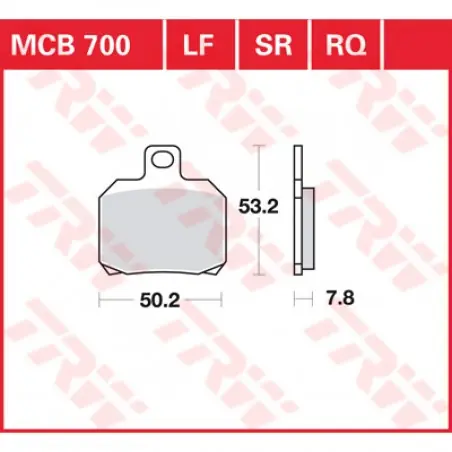 Retur ușor Placute frana TRW MCB700EC  EC ORGANIC