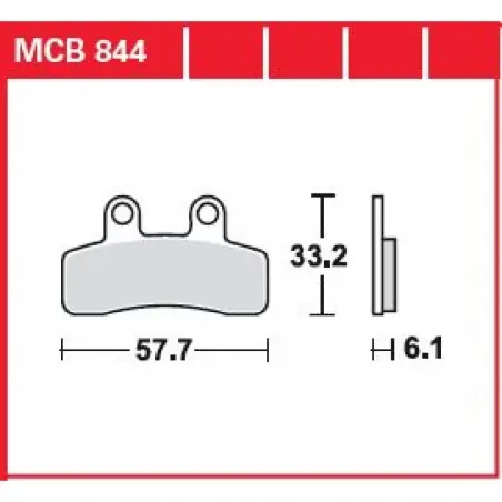 Placute frana TRW MCB844   ORGANIC Doar azi