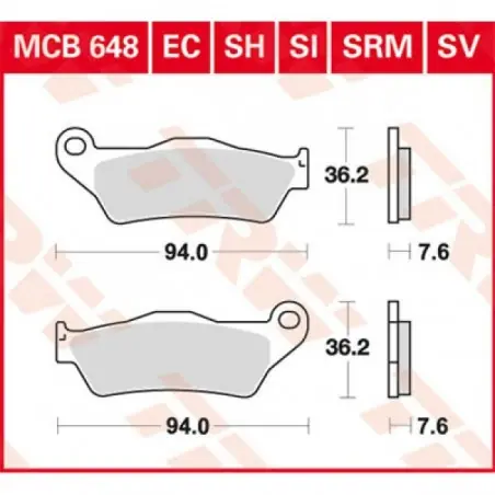 Placute frana fata KTM TRW MCB648SH   SINTER PERFORMANCE STREET  ROAD TRACKS Transport gratuit