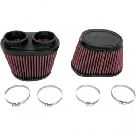Reducere K & N UNIVERSAL DUAL FLANGE FILTER SET (2) OVAL STRAIGHT RU-2852