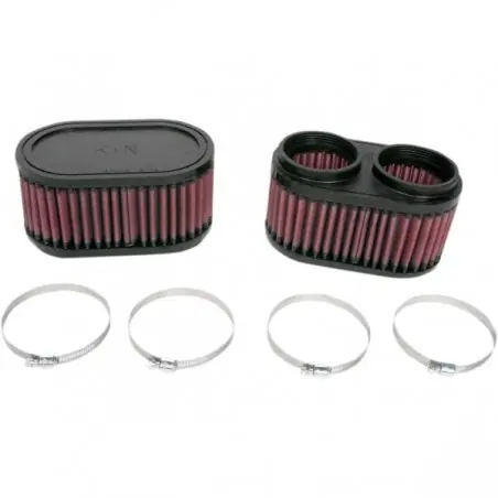K & N UNIVERSAL DUAL FLANGE FILTER SET (2) OVAL STRAIGHT RU-2922 Promoție