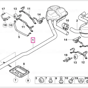 Silențios spate dreapta cu țeavă - BMW - Mini Preț mic