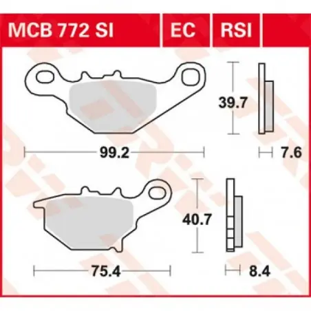 Placute frana TRW MCB772SI   SINTER OFFROAD Premium