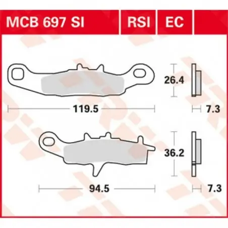 Noutate Placute frana TRW MCB697SI   SINTER OFFROAD