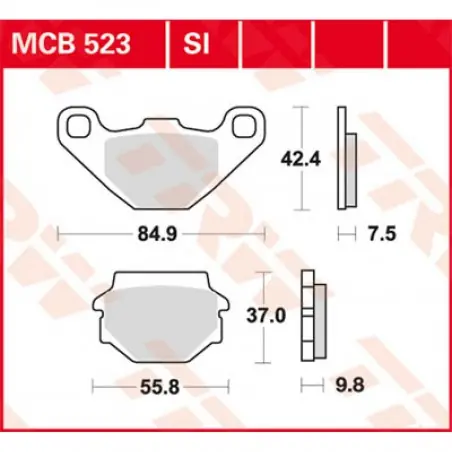 Ultima șansă Placute frana TRW MCB523SI   SINTER OFFROAD