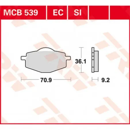 Placute frana TRW MCB539SI   SINTER OFFROAD Lichidare de stoc