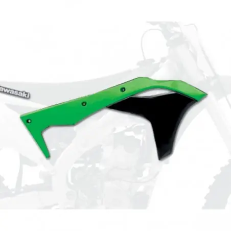Carene laterale rezervor/radiator Polisport 8412800001 GREEN/BLACK Popular