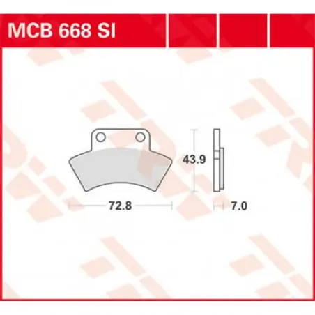 Placute frana TRW MCB668SI   SINTER OFFROAD Livrare gratuită