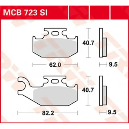 Ofertă limitată Placute frana TRW MCB723SI   SINTER OFFROAD