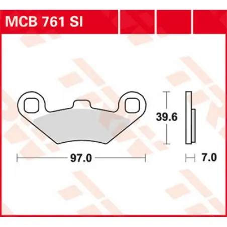 Placute frana TRW MCB761SI   SINTER OFFROAD Discount