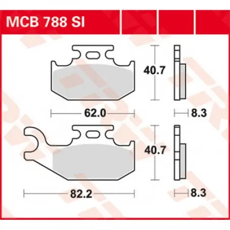 Bestseller Placute frana TRW MCB788SI   SINTER OFFROAD