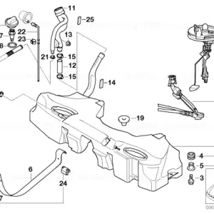 Rezervor plastic 70L stânga - BMW Preț redus