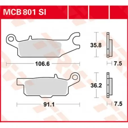 Placute frana TRW MCB801SI   SINTER OFFROAD Cumpără acum