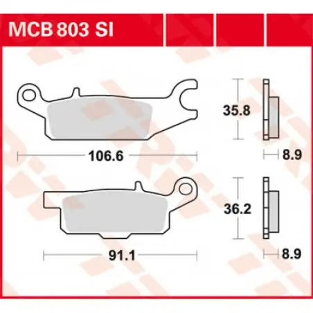 Placute frana TRW MCB803SI   SINTER OFFROAD Livrare gratuită