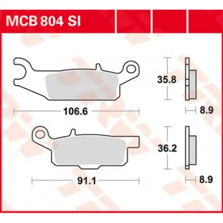 Placute frana TRW MCB804SI   SINTER OFFROAD Discount