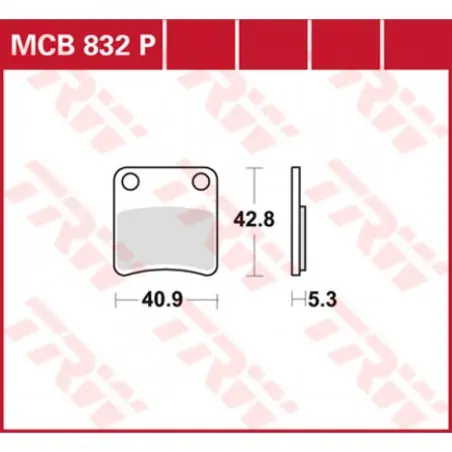 Lichidare de stoc Placute frana TRW MCB832P ORGANIC