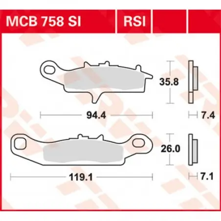 Placute frana TRW MCB758RSI SINTER PERFORMANCE OFFROAD Cumpără acum