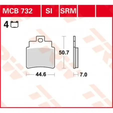 Calitate înaltă Placute frana TRW MCB732SI   SINTER OFFROAD