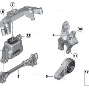Plată securizată Tampon motor - Mini Cabrio R57, Clubman R55, Countryman R60, Coupe R58, Paceman R61, Roadster R59, R56