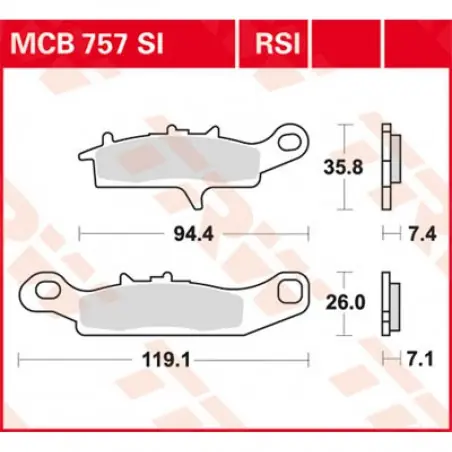 Preț redus Placute frana TRW MCB757RSI SINTER PERFORMANCE OFFROAD
