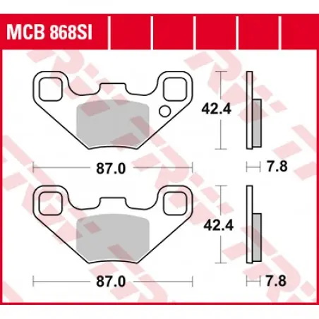Placute frana TRW MCB868SI   SINTER OFFROAD Preferatul clienților