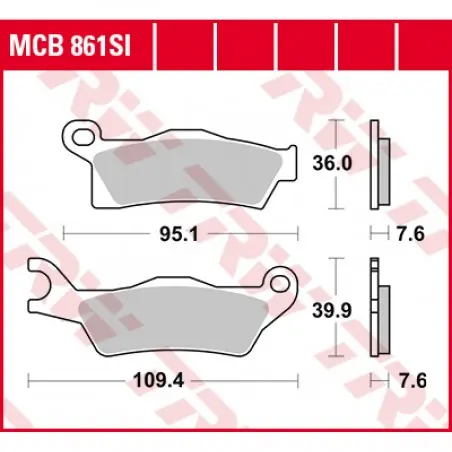 Placute frana TRW MCB861SI   SINTER OFFROAD Discount