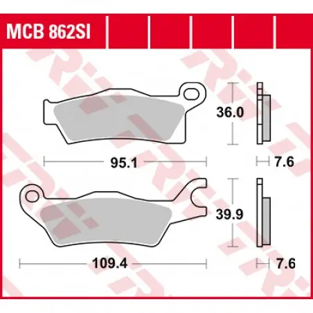 Premium Placute frana TRW MCB862SI   SINTER OFFROAD