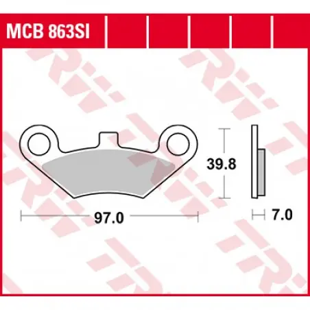Placute frana TRW MCB863SI   SINTER OFFROAD Preț promoțional