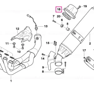 Ofertă specială Capac silenţiator spate - BMW Motorrad