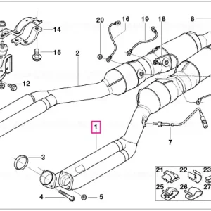 Tub catalizator cilindri 7-12 ZYL.7-12 - BMW Super ofertă