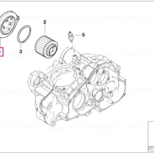 Lichidare de stoc Capac carcasa filtru ulei - BMW Motorrad K14 (F 650 CS), R13 (F 650 GS, GS Dakar)