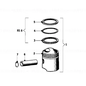 Piston FÜR ZYL.69,50 - BMW Motorrad Nu rata