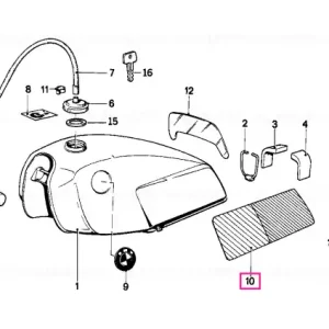 Ofertă exclusivă Bandă decorativă față dreapta RT/BL - BMW Motorrad