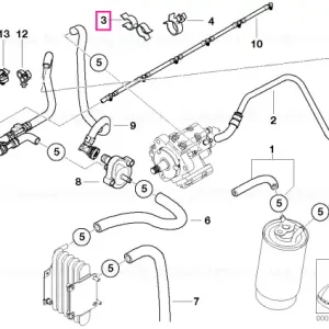 Clamă furtun 21,5MM/10MM - BMW Transport gratuit