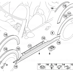 Reducere de preț Aripioare lateral spate SIDEMARKER - BMW - Mini