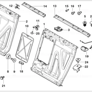 Capac geam ventilație dreapta SCHWARZ - BMW Popular
