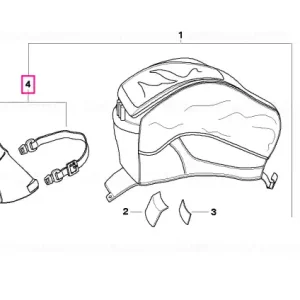 Ofertă exclusivă Geantă ventral SCHWARZ/SILBER - BMW Motorrad
