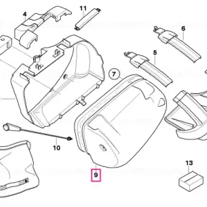 Plată securizată Pungă moale stânga - BMW Motorrad