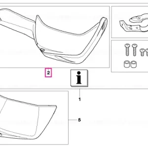 Doar azi Protector mână dreapta SW/GR - BMW Motorrad