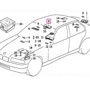 Retur gratuit Lampă interior HELLGRAU - BMW