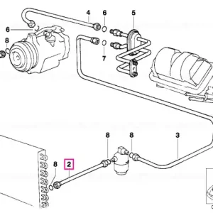 Ansamblu furtun condensator-uscător R12/R134A - BMW Discount