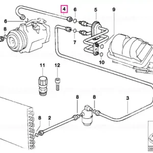 Conduct aspire evaporator-compresor R12 - BMW Preț mic