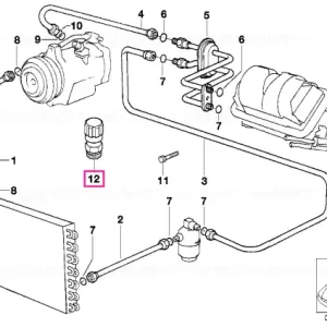 Reducere Insertie supapa linie aspiratie R134A - BMW - Mini
