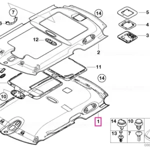 Căptușeală plafon HORIZON GREY - BMW - Mini Nu rata